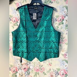 Men's Teal Brocade Vest by Chaps